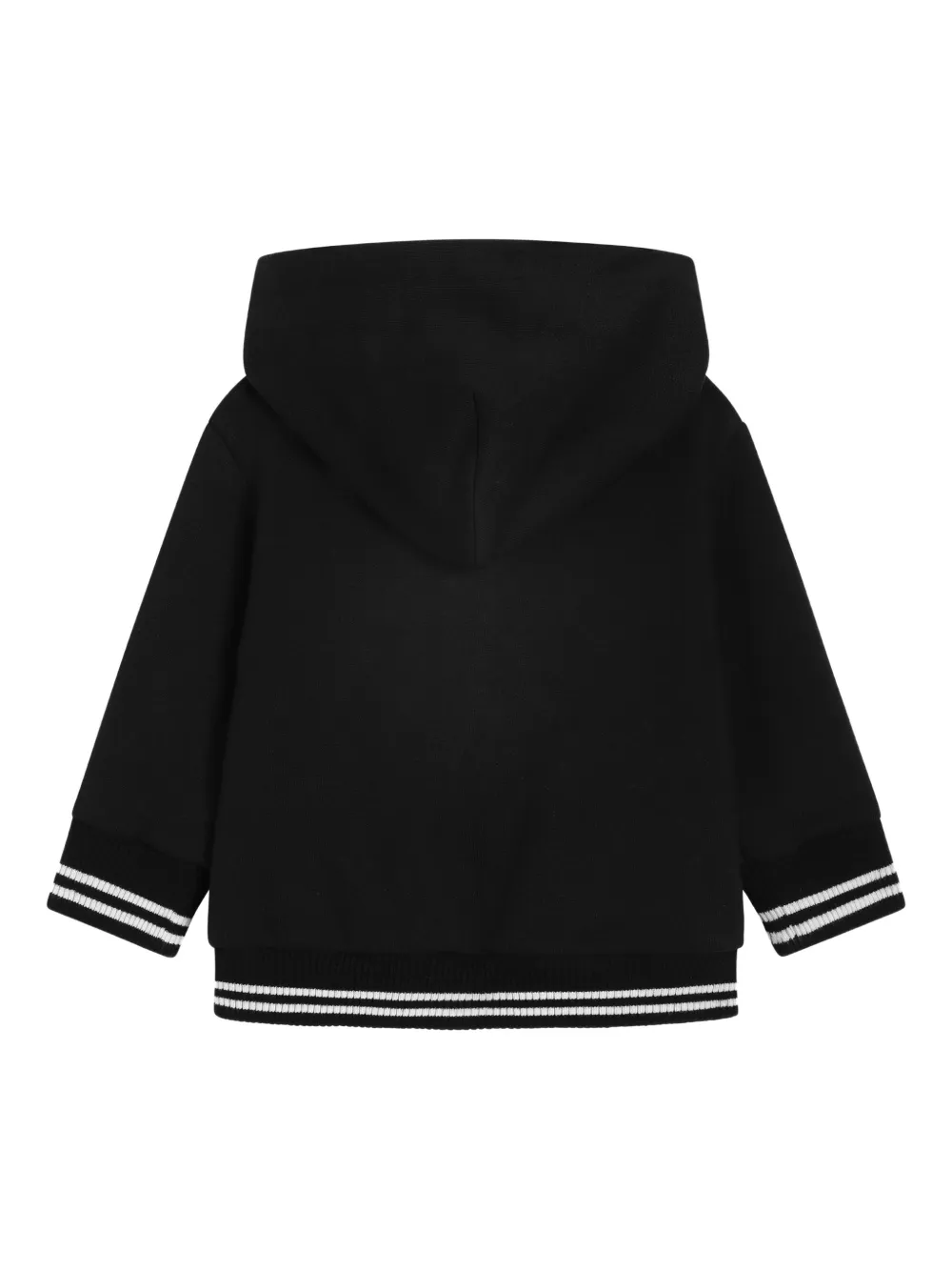 Dolce & Gabbana Kids Hoodie met gestreepte afwerking Zwart