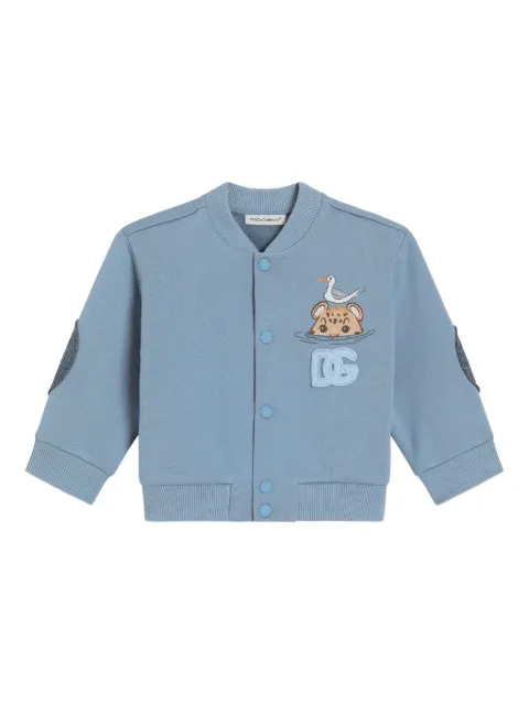 Dolce & Gabbana Kids logo-appliqué press-stud sweatshirt