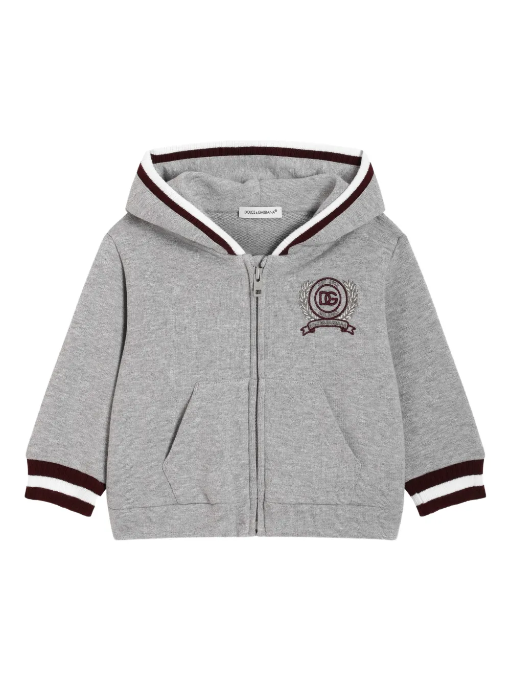 Dolce & Gabbana Kids zip-up sweatshirt - Grey