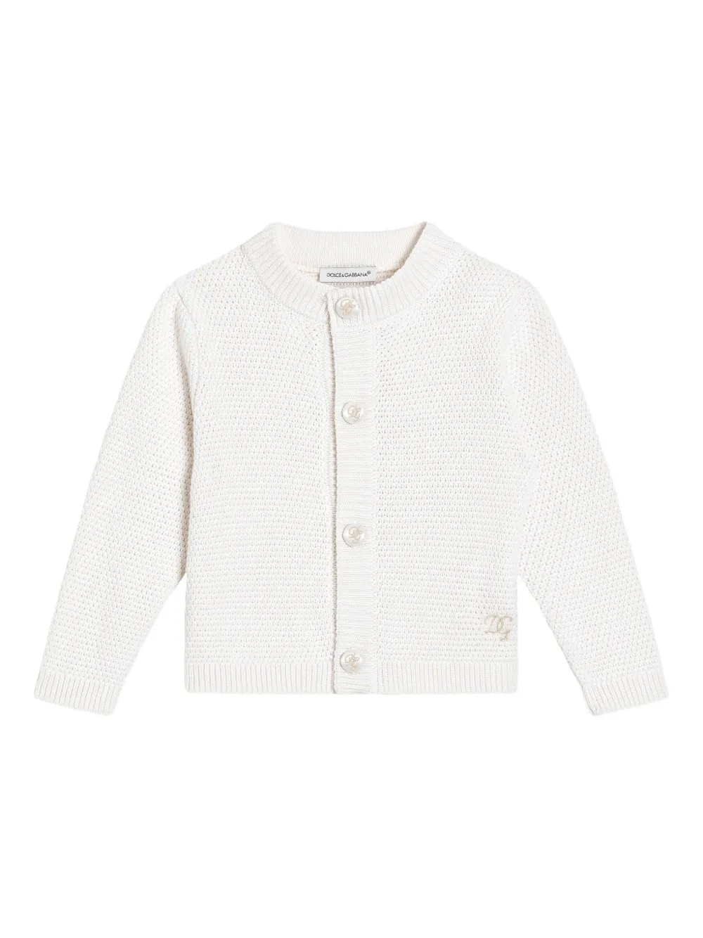 Dolce & Gabbana Kids button knitted cardigan - White