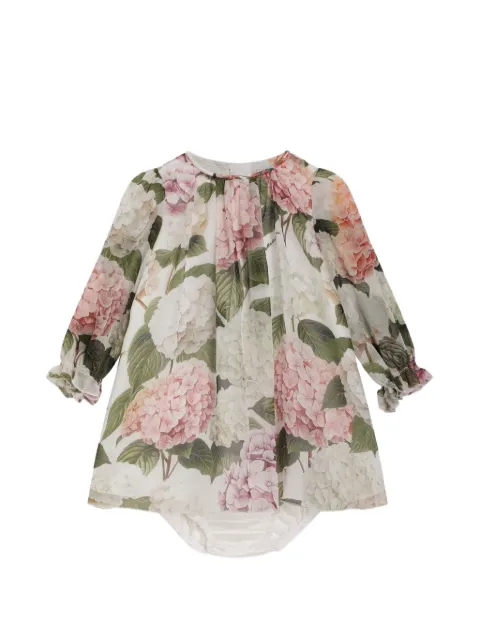 Dolce & Gabbana Kids ruffled floral-print dress