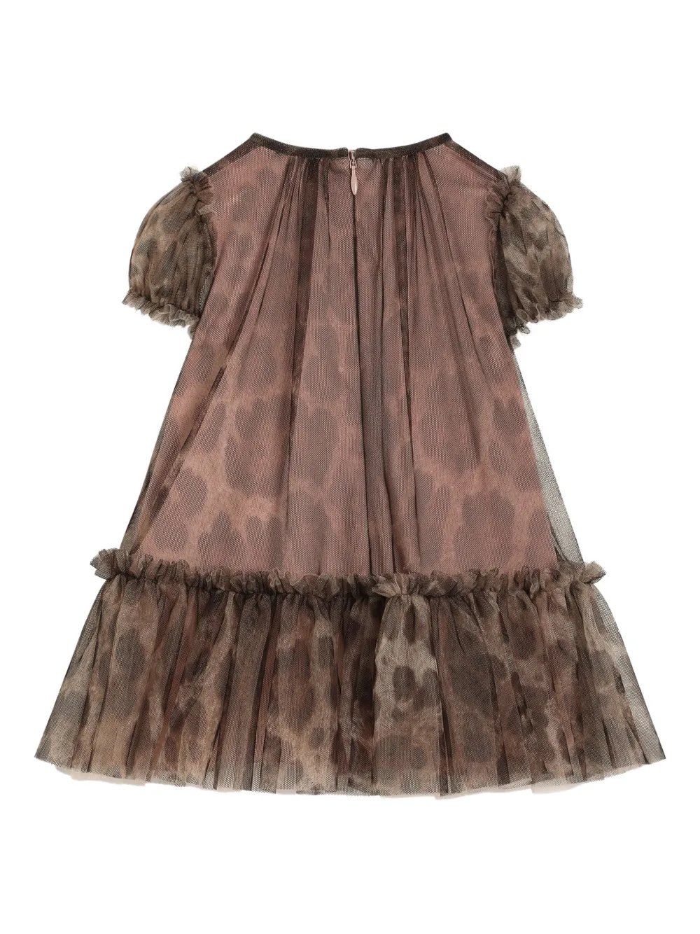Dolce & Gabbana Kids Jurk met ruches - Beige