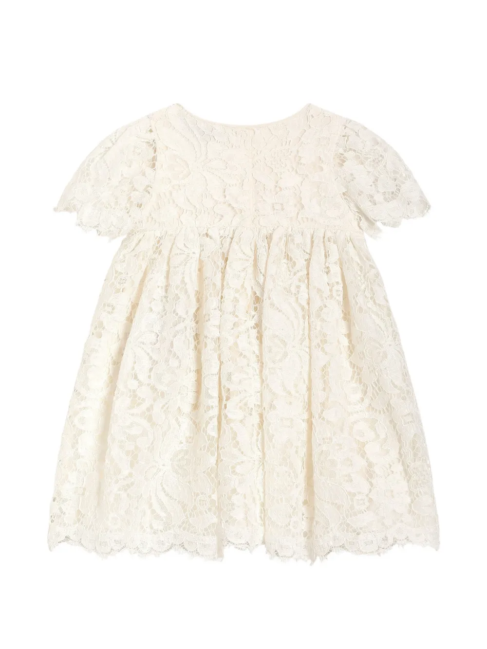 Dolce & Gabbana Kids Kanten jurk Wit