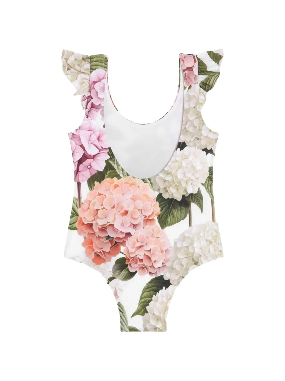 Dolce & Gabbana Kids Badpak met bloemenprint Wit