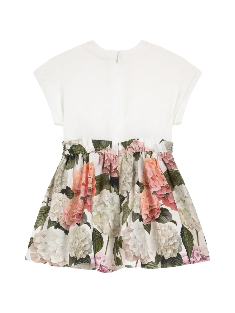 Dolce & Gabbana Kids Jurk met hortensia-print Wit