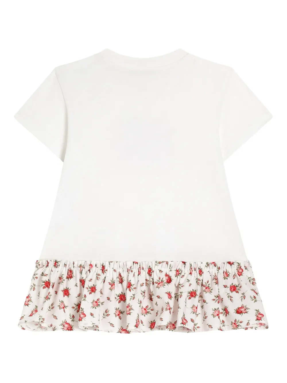 Dolce & Gabbana Kids Jurk met bloemenprint Wit
