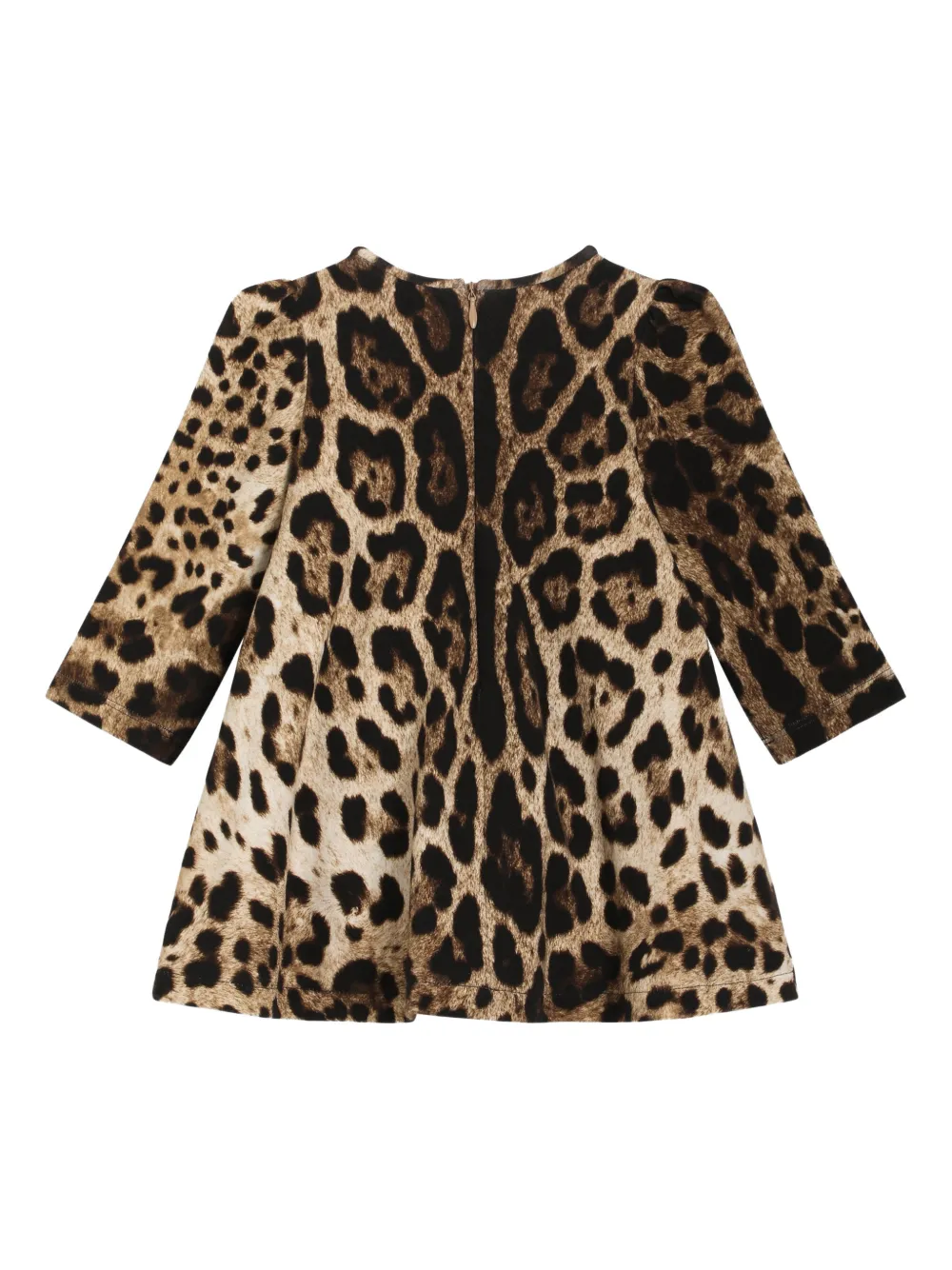 Dolce & Gabbana Kids Jurk met luipaardprint - Bruin