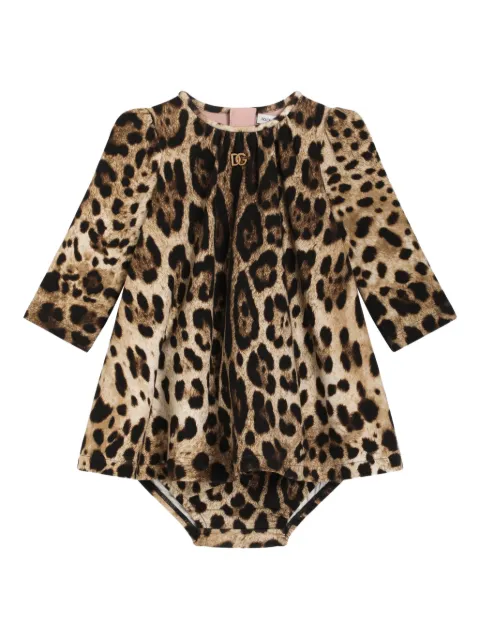 Dolce & Gabbana Kids leopard-print dress