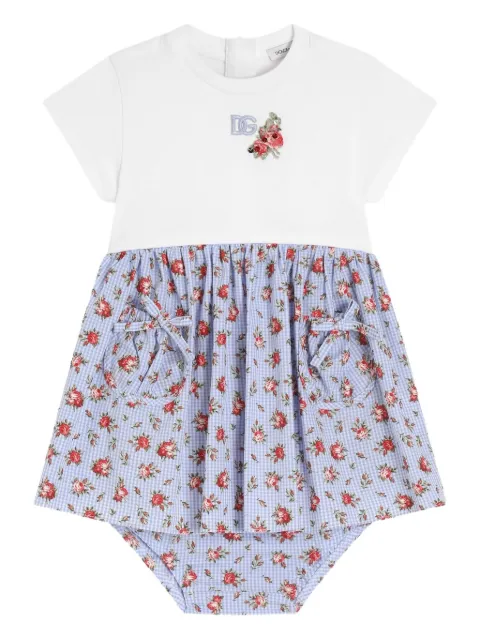 Dolce & Gabbana Kids floral side-pocket dress