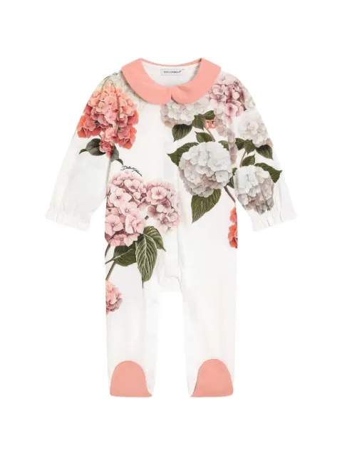 Dolce & Gabbana Kids Hydrangea-print 3-piece gift set in smooth jersey