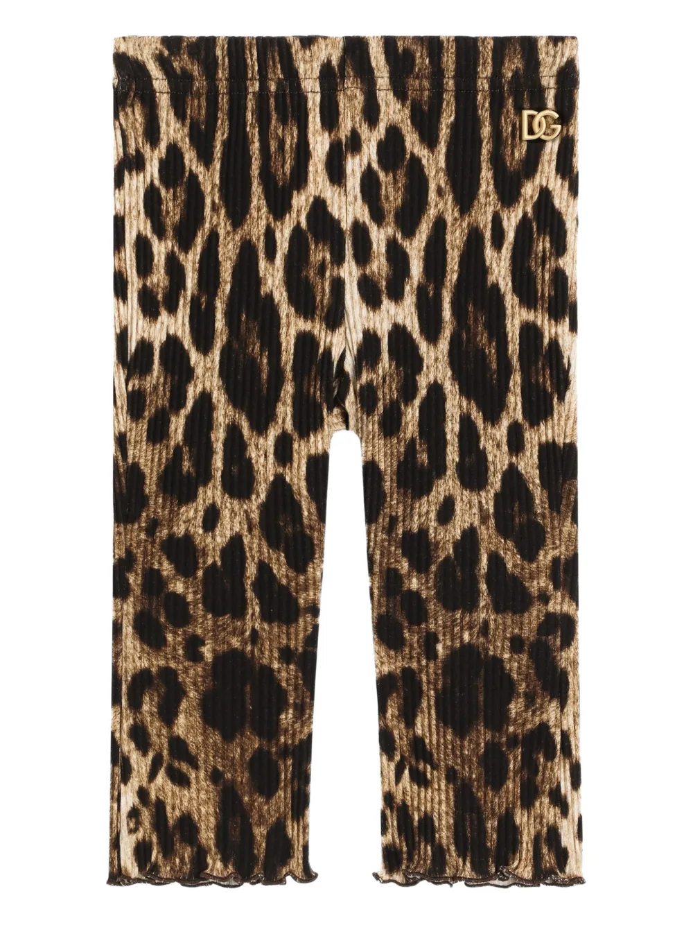 Dolce & Gabbana Kids Leggings mit Leoparden-Print - Braun