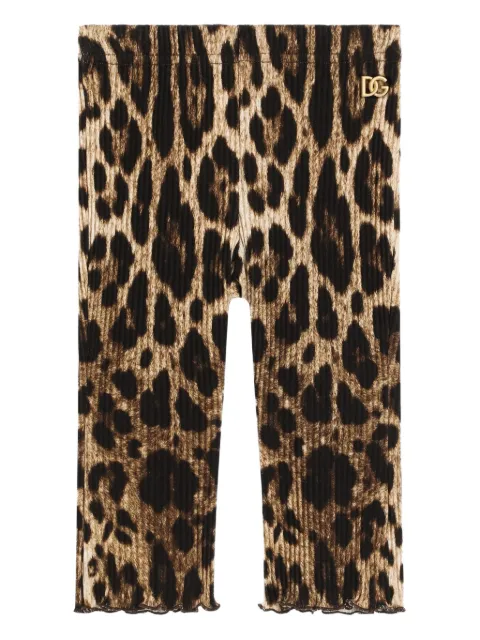 Dolce & Gabbana Kids legging à imprimé léopard