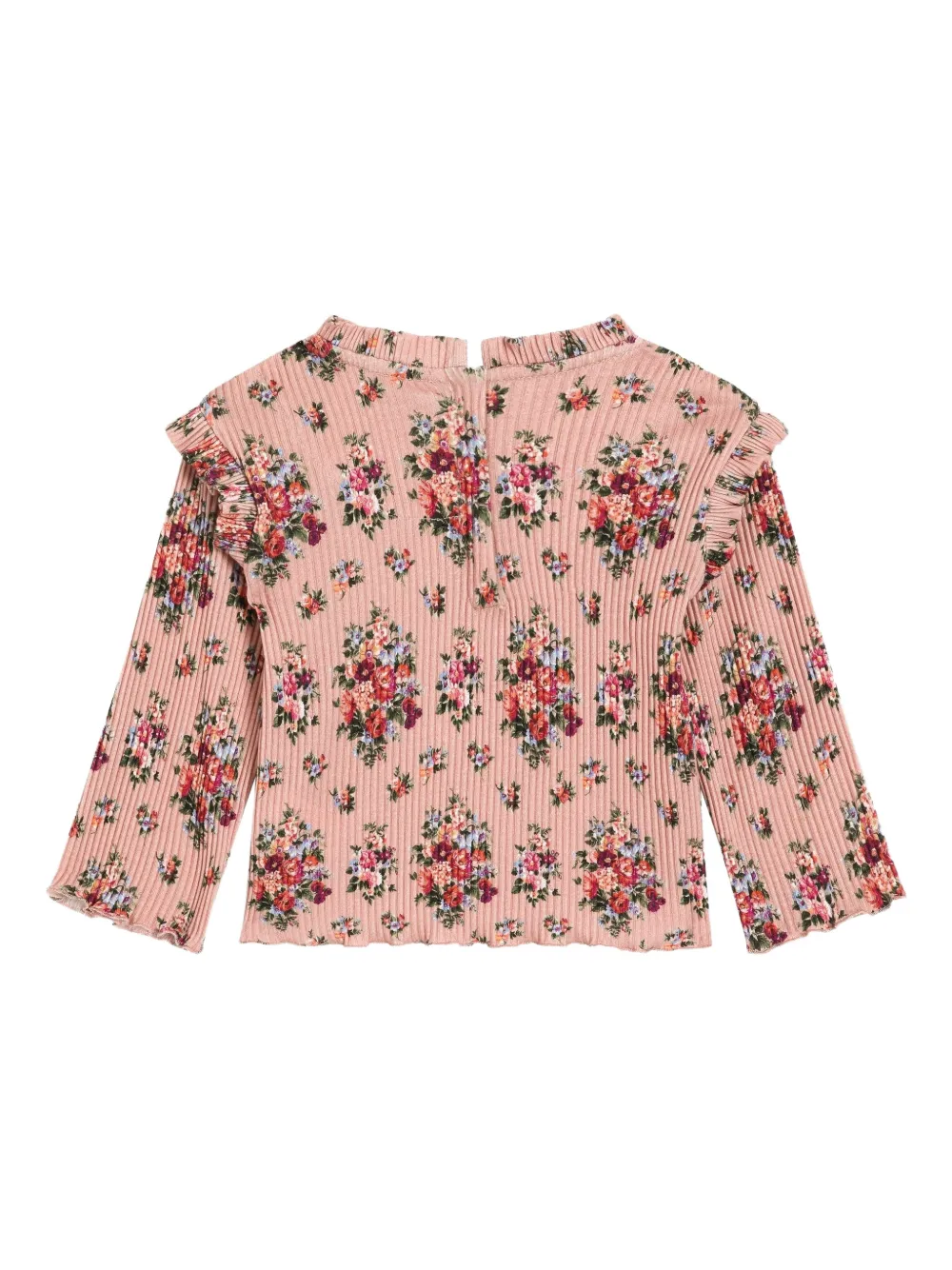 Dolce & Gabbana Kids Top met bloemenprint en ruches Roze