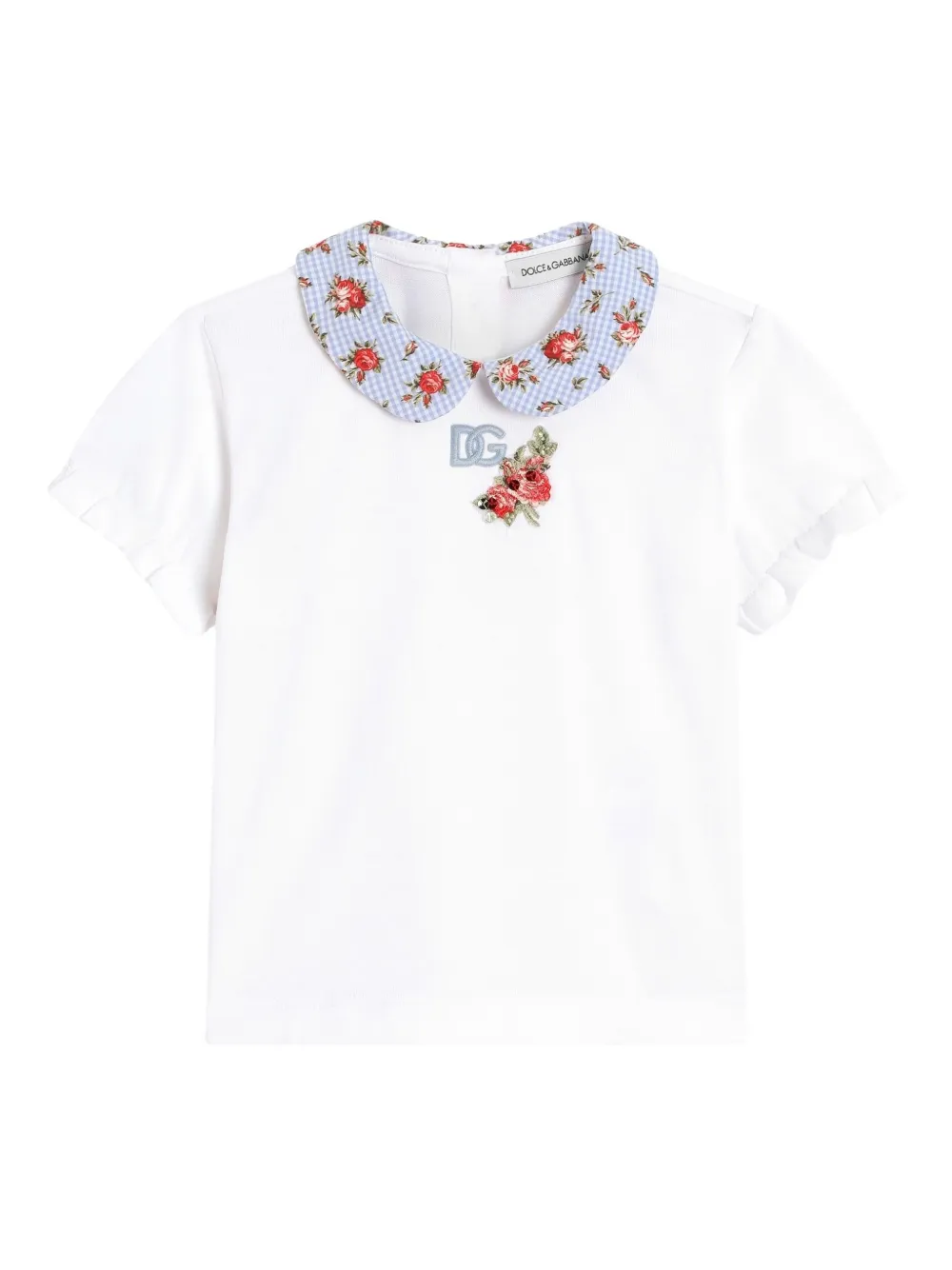Dolce & Gabbana Kids Top a fiori - Bianco