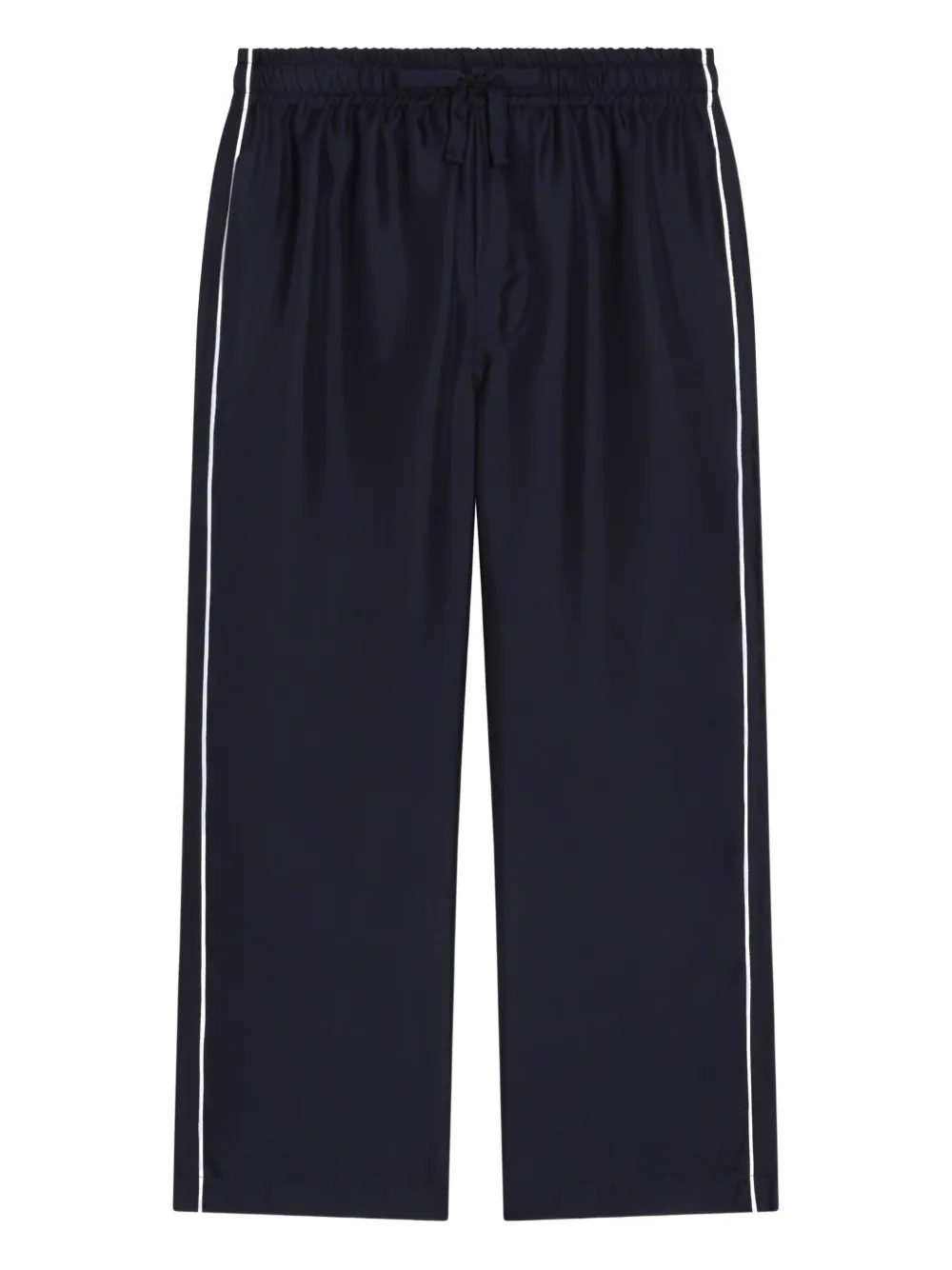 Dolce & Gabbana Kids piped-trim silk trousers | Blue | Image 1