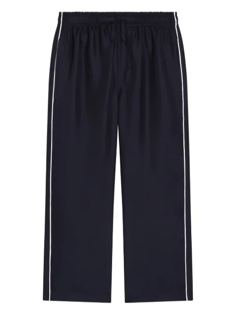 Dolce & Gabbana Kids piped-trim silk trousers
