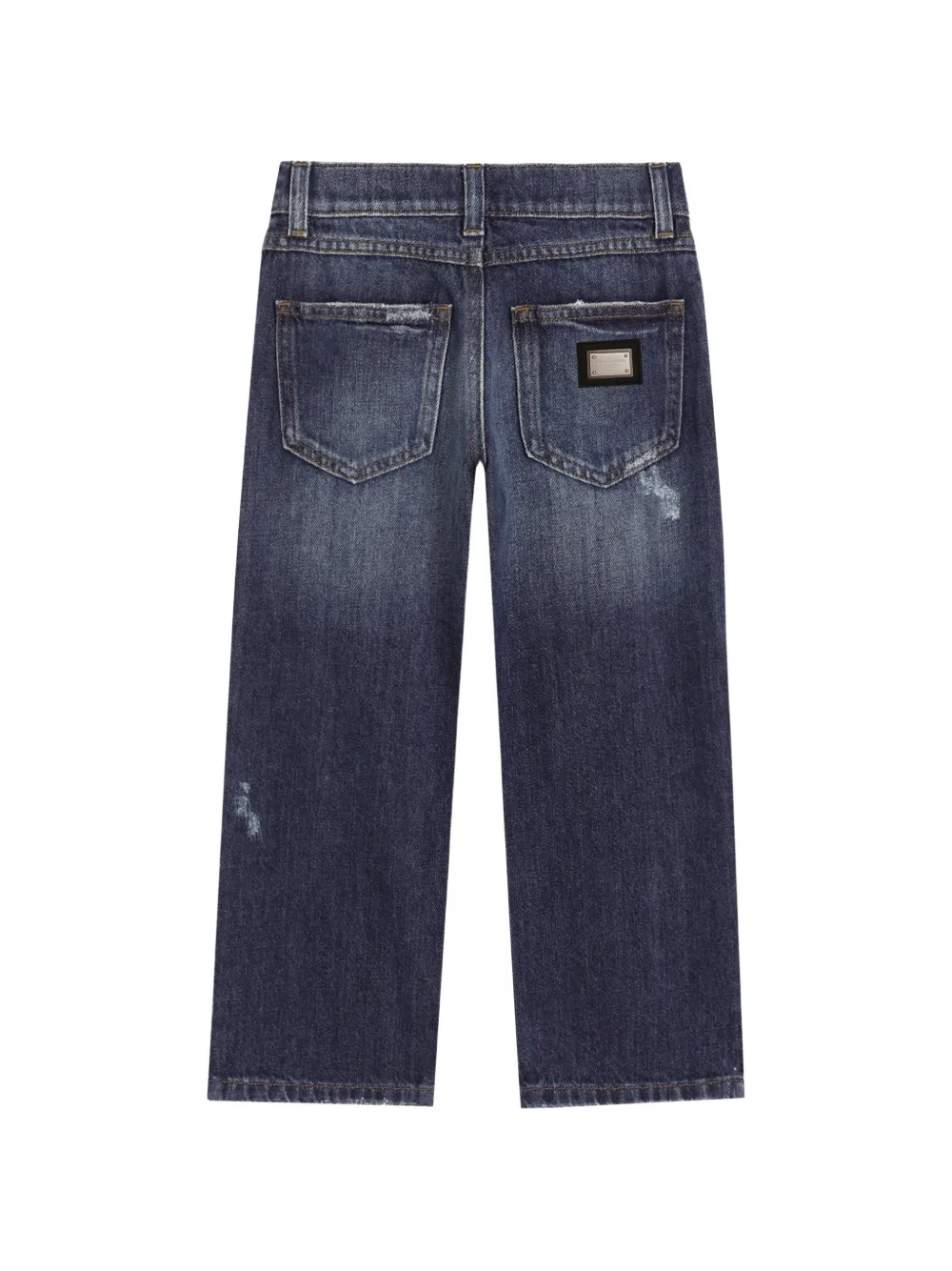  Dolce & Gabbana Kids 5-pocket Washed Denim Trousers - Blue 