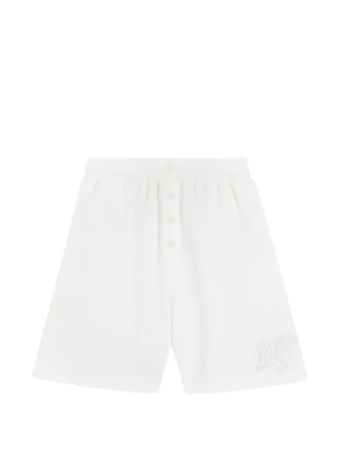Dolce & Gabbana Kids bermudas de algodón con efecto waffle