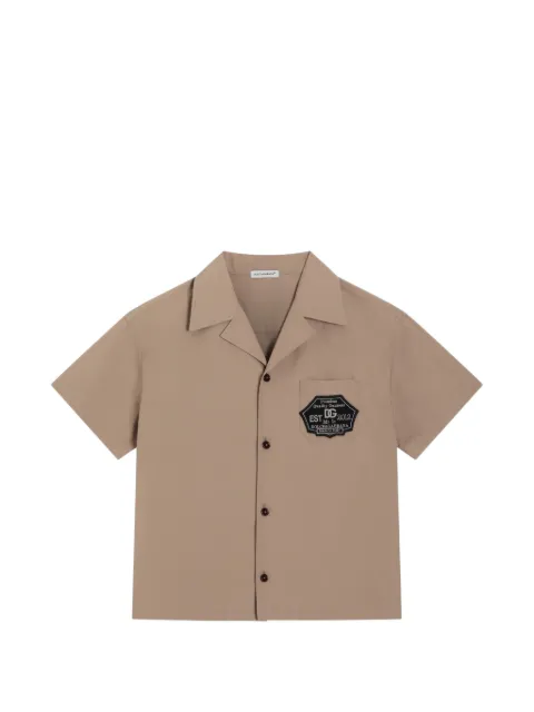 Dolce & Gabbana Kids camisa manga corta con parche del logo