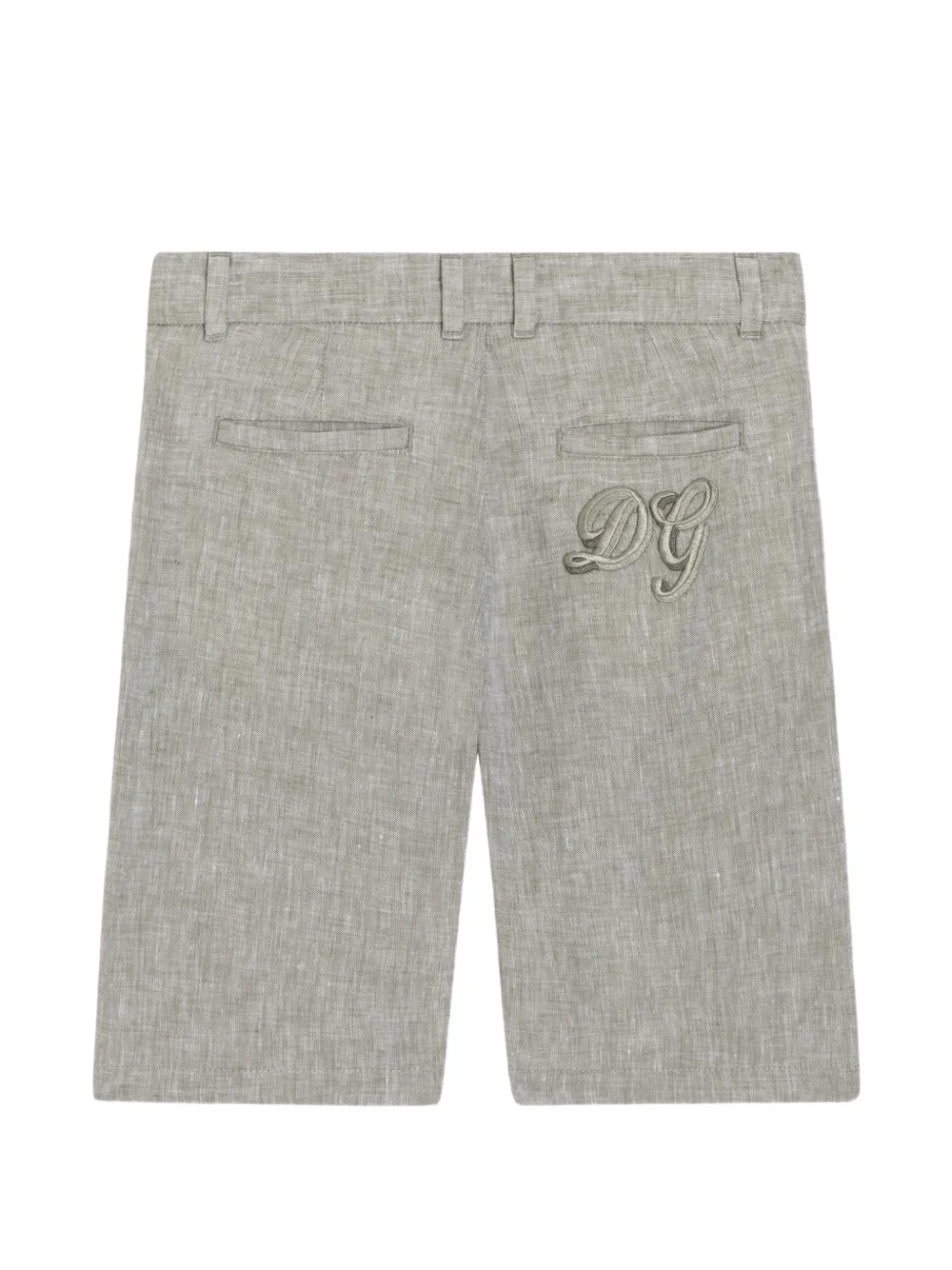 Dolce & Gabbana Kids Linnen bermuda shorts Grijs