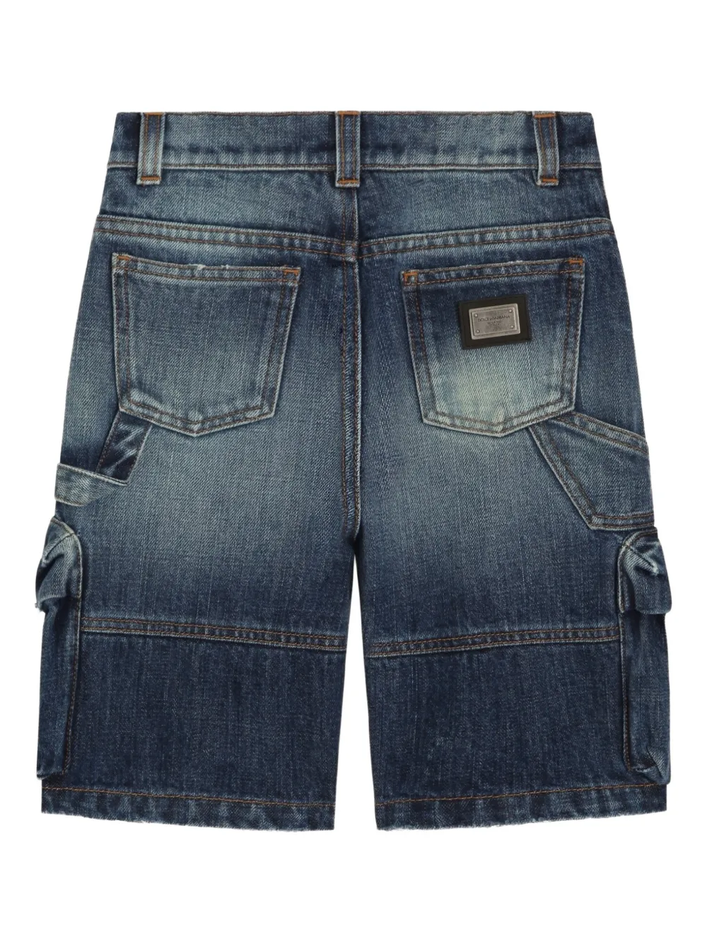 Dolce & Gabbana Kids Cargo spijkershorts Blauw
