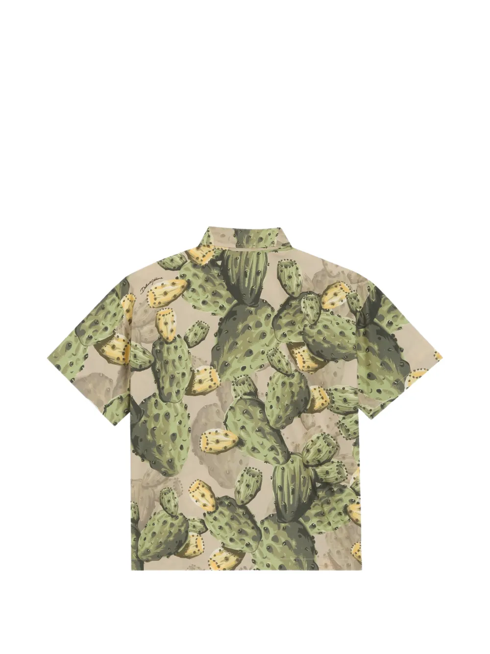 Dolce & Gabbana Kids Popeline shirt met cactusprint Groen