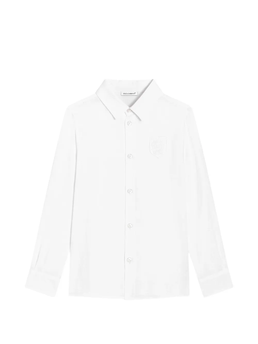 Dolce & Gabbana Kids Camicia in tela di lino - Bianco