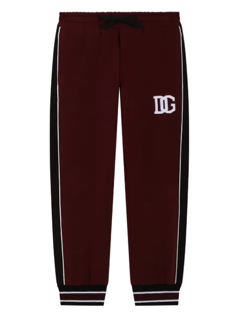 Dolce & Gabbana Kids logo-print stripe-detail pants