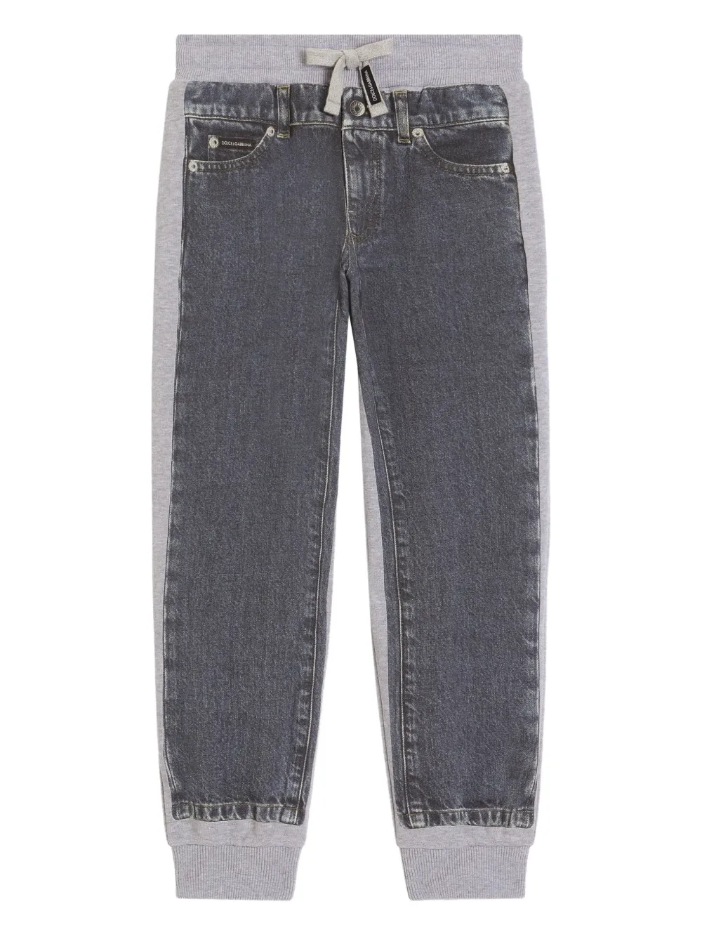 Dolce & Gabbana Kids Pantaloni con coulisse - Grigio