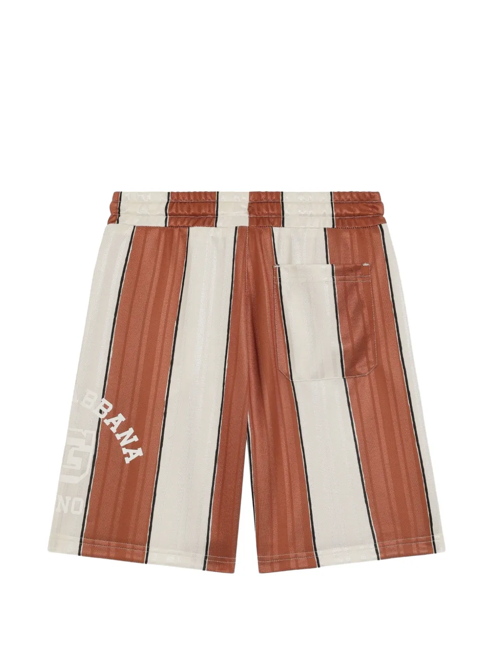 Dolce & Gabbana Kids Jersey gestreepte bermuda shorts Bruin