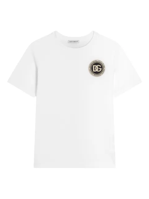 Dolce & Gabbana Kids Camiseta com patch de logo