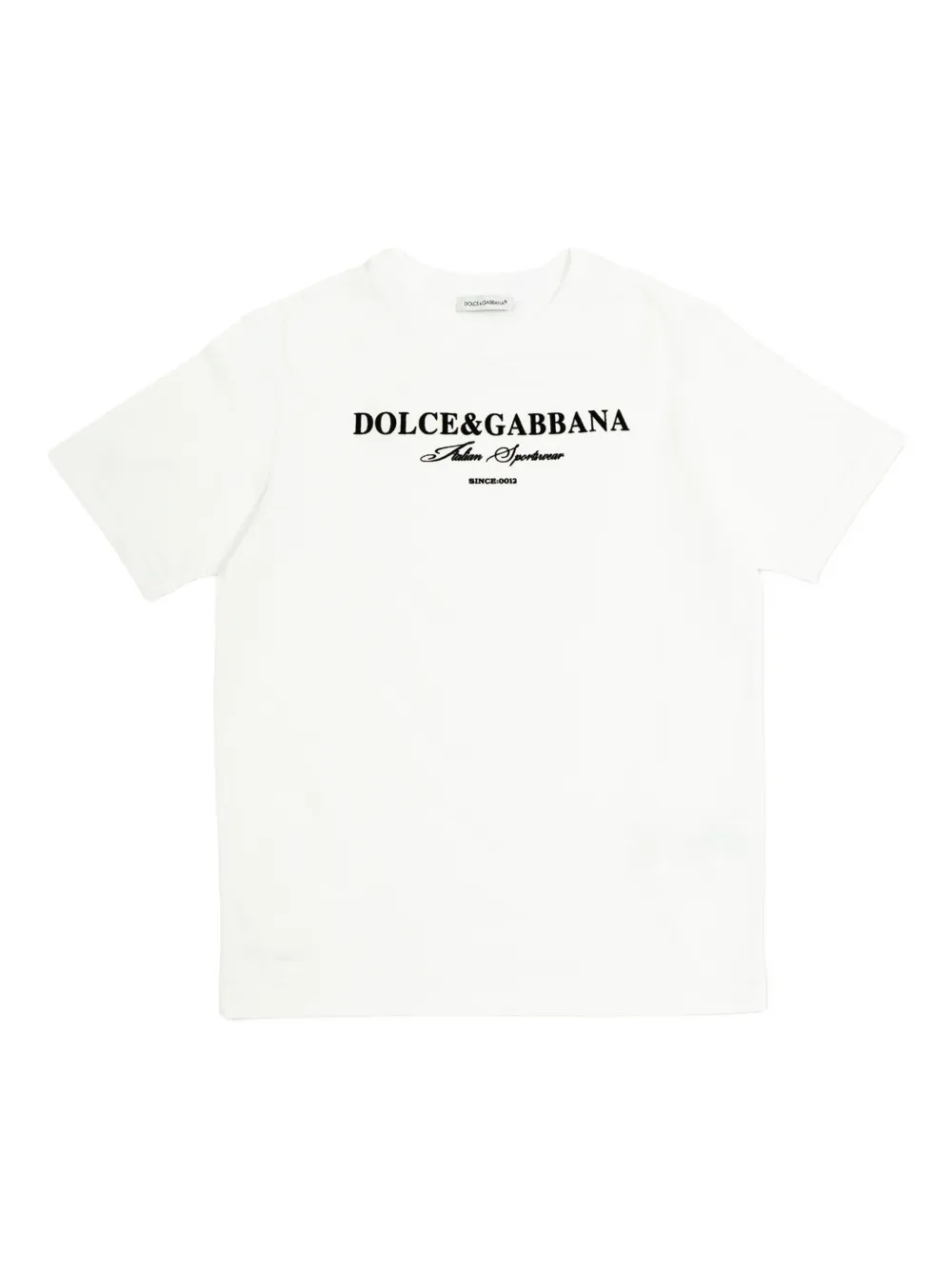 Dolce & Gabbana Kids T-shirt con logo - W0800 OPTICAL WHITE