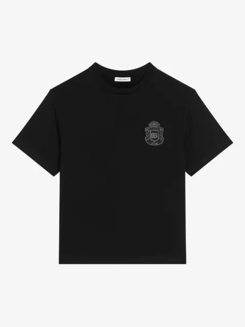 Dolce & Gabbana Kids playera con parche DG