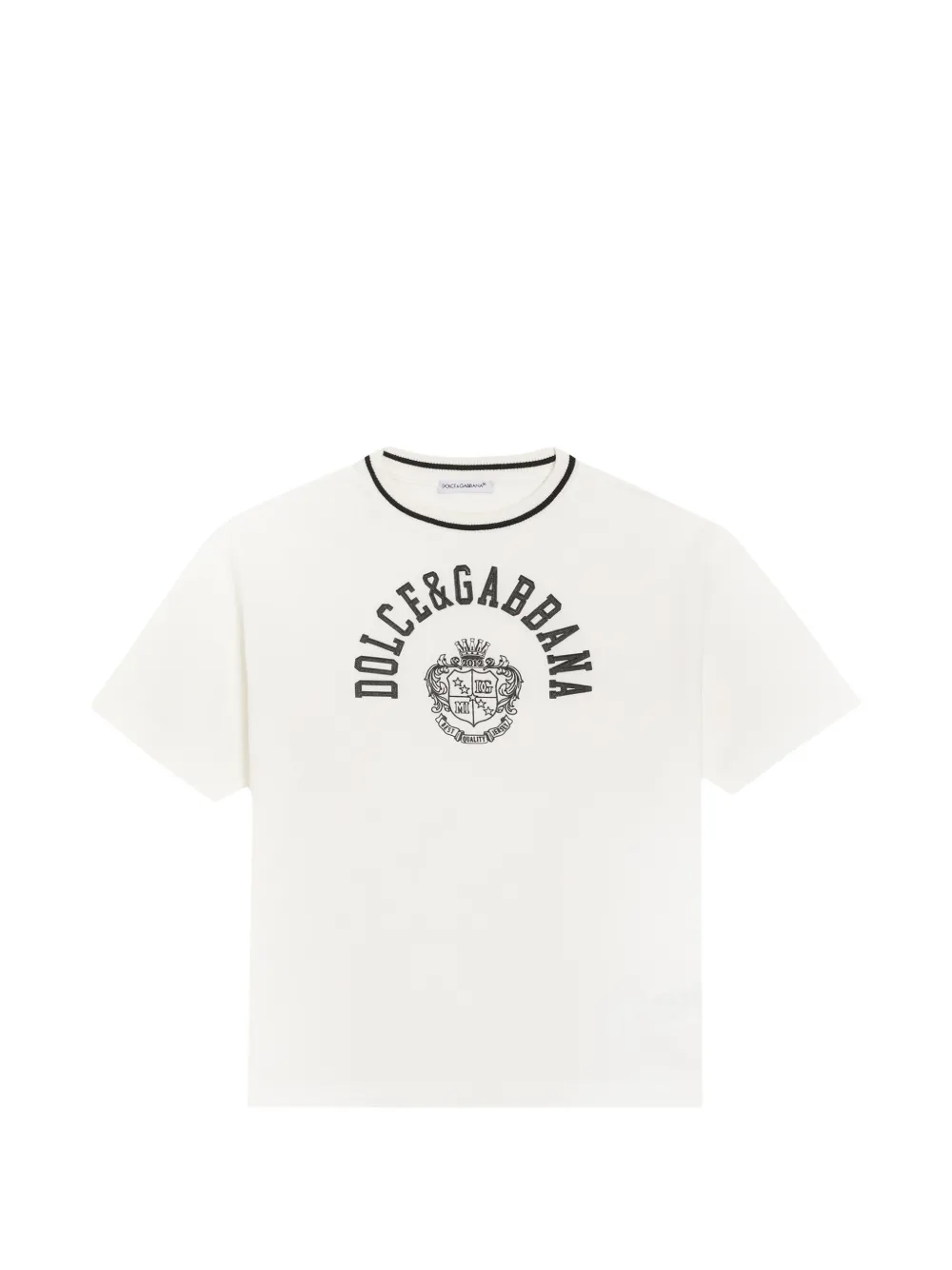 Dolce & Gabbana Kids jersey T-shirt with print - Bianco