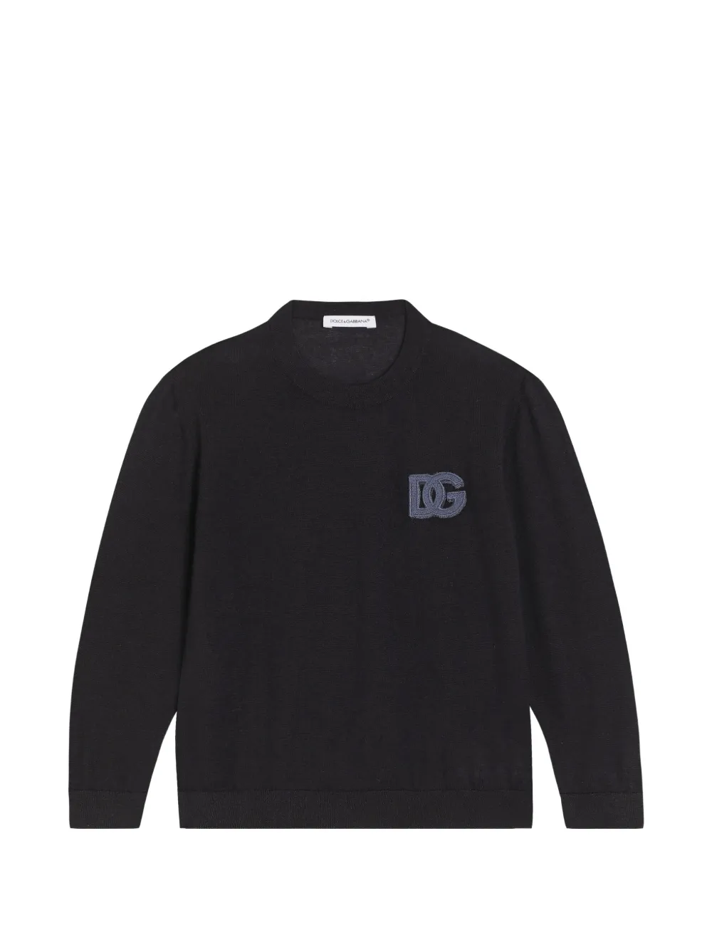 Dolce & Gabbana Kids smooth cashmere pullover - Blue