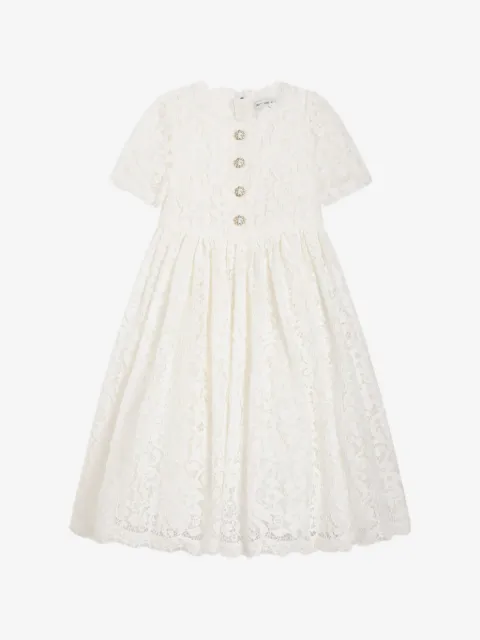 Dolce & Gabbana Kids lace button dress