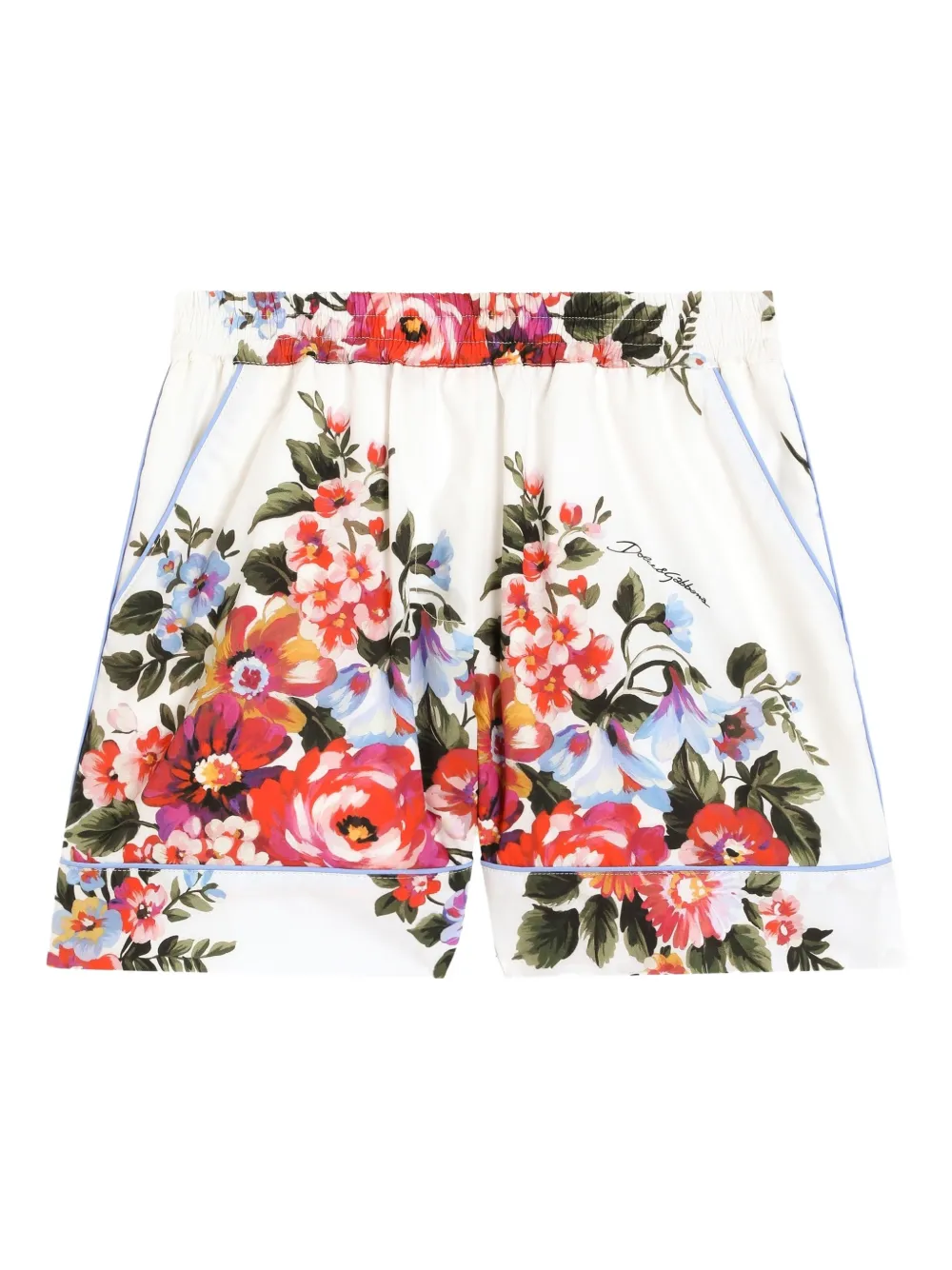 Dolce & Gabbana Kids Shorts met bloemenprint Wit