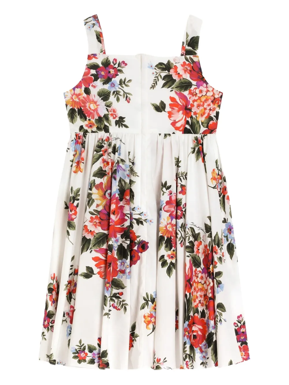Dolce & Gabbana Kids Jurk met bloemenprint Wit