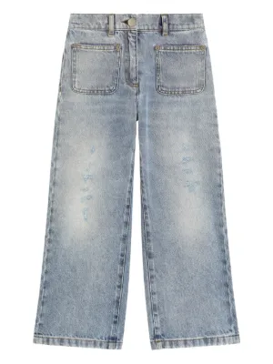 Dolce & Gabbana Kids lace-detail Jeans | Blue | FARFETCH SG