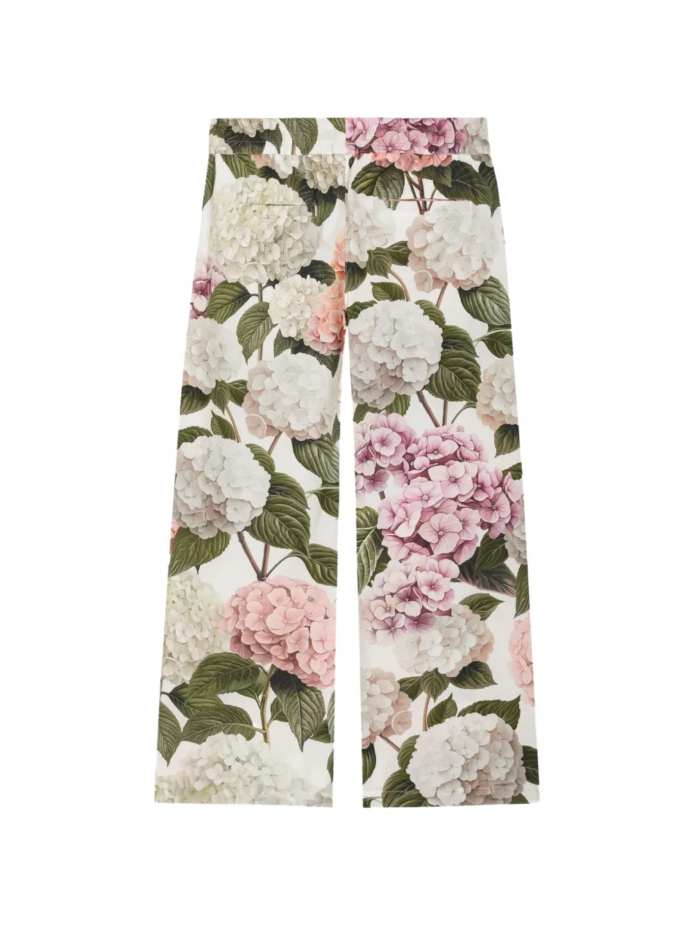 Dolce & Gabbana Kids Hydrangea-print poplin trousers - Bianco