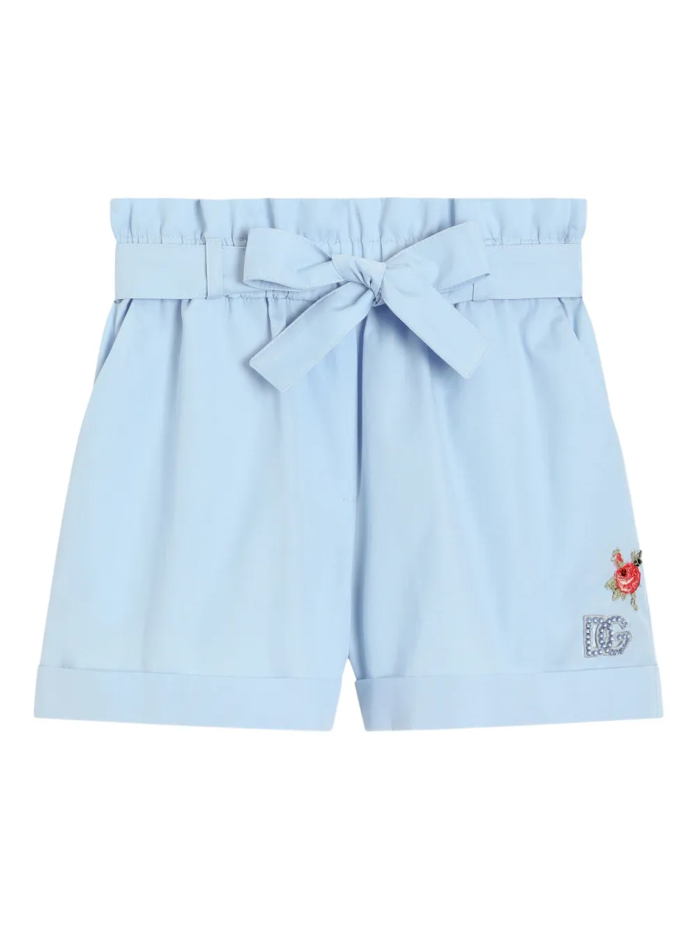 Dolce & Gabbana Kids Shorts con cintura - Blu