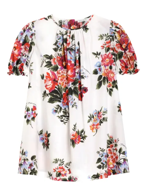 Dolce & Gabbana Kids Kleid mit Blumen-Print