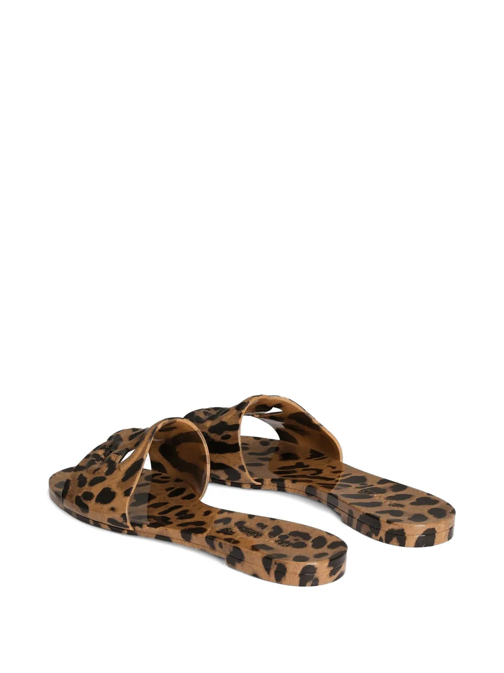 Dolce & Gabbana leo-print rubber beachwear slides Bruin