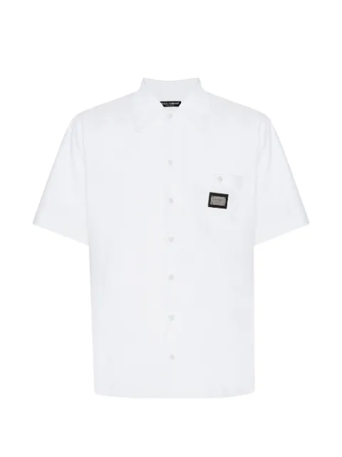 Dolce & Gabbana camisa de algodón con etiqueta del logo