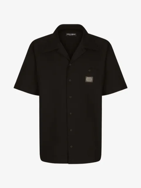 Dolce & Gabbana camisa de algodón con etiqueta del logo