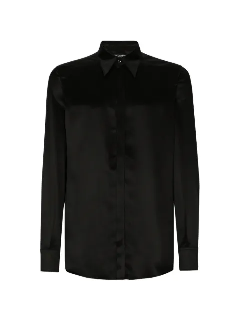 Dolce & Gabbana silk satin Martini-fit shirt