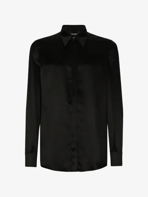 Dolce & Gabbana Camicia in raso di seta Fit Martini