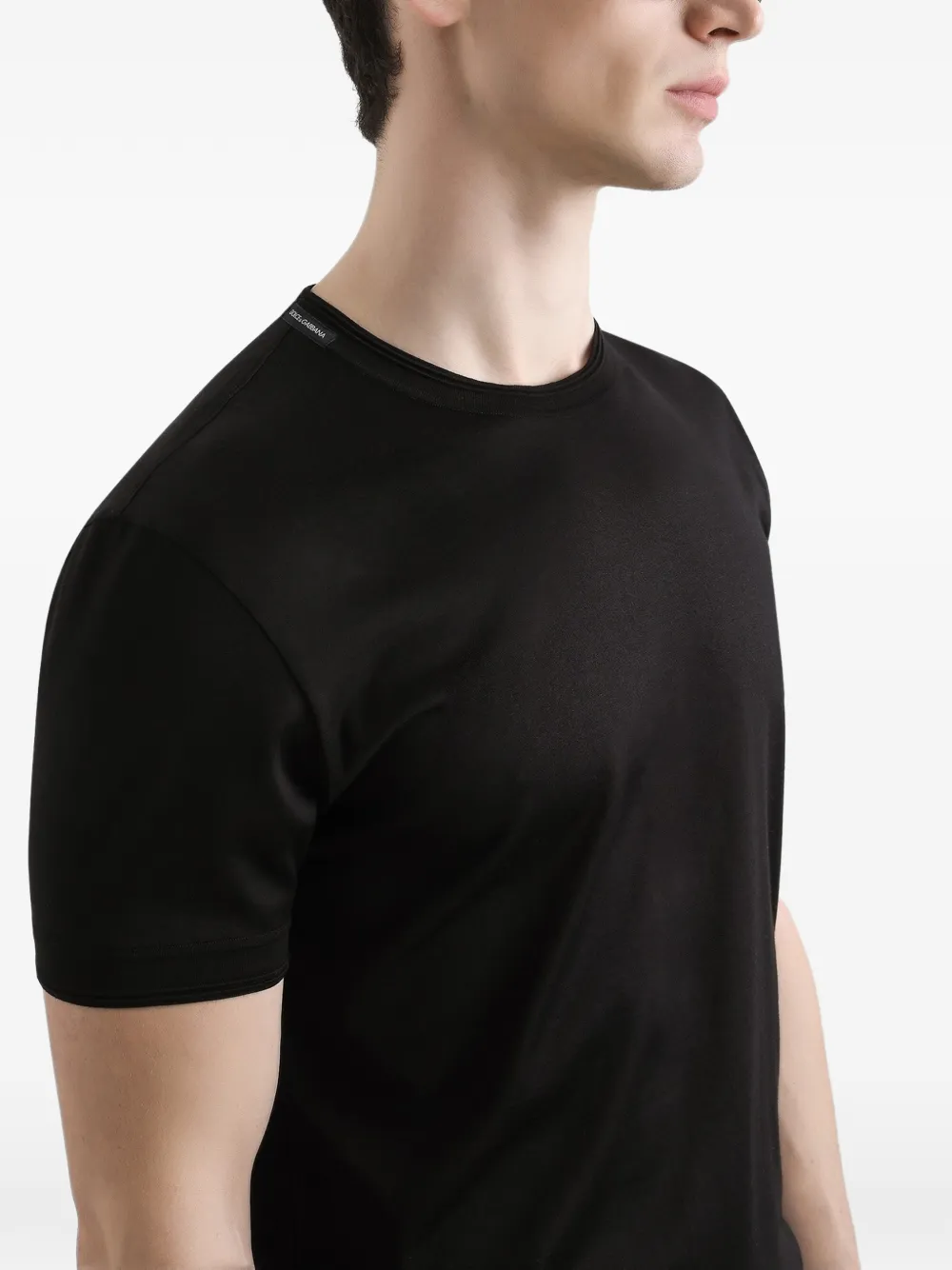 Dolce & Gabbana T-shirt van melange jersey Zwart