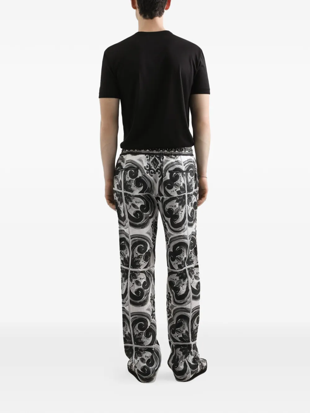 Dolce & Gabbana T-shirt van melange jersey Zwart