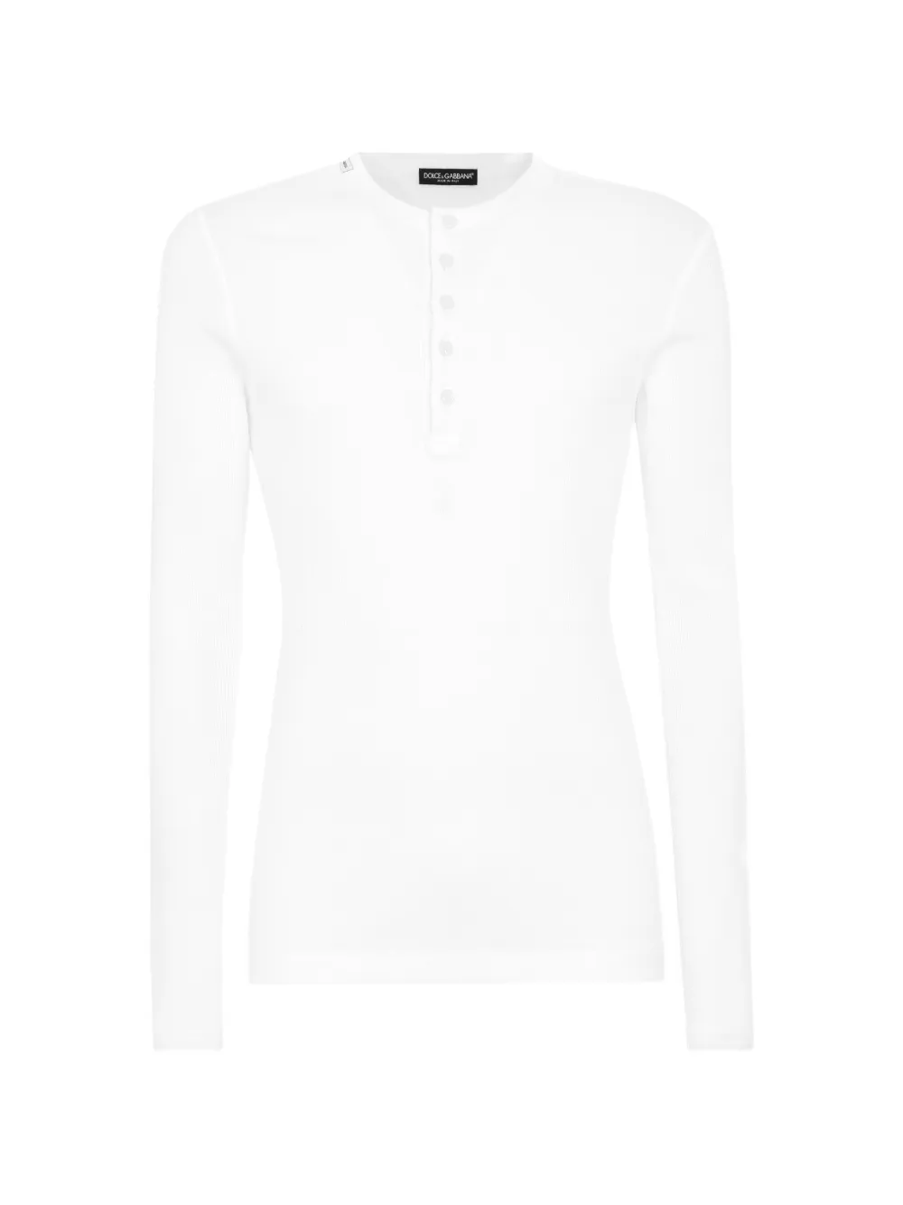 Dolce & Gabbana ribbed cotton granddad-neck sweater